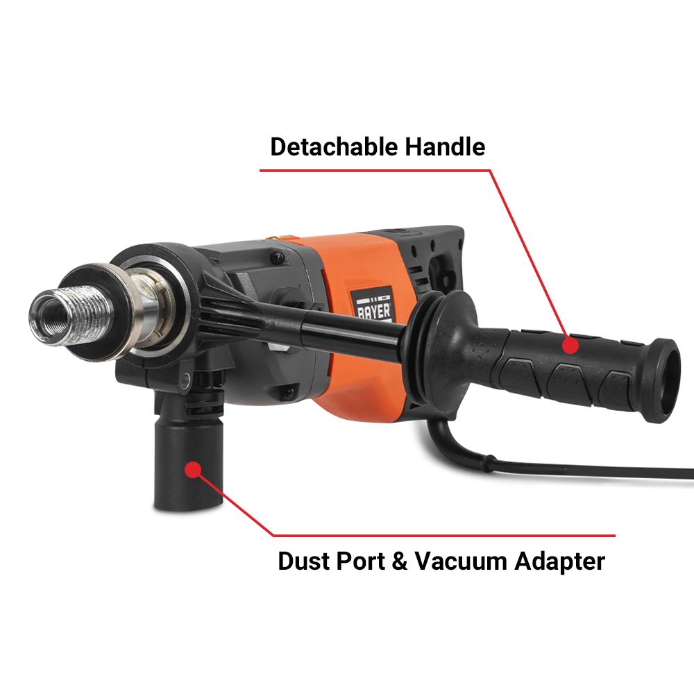Detachable handle and dust port / vacuum adapter