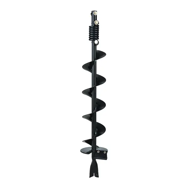 Post hole auger drill bit with pilot tip